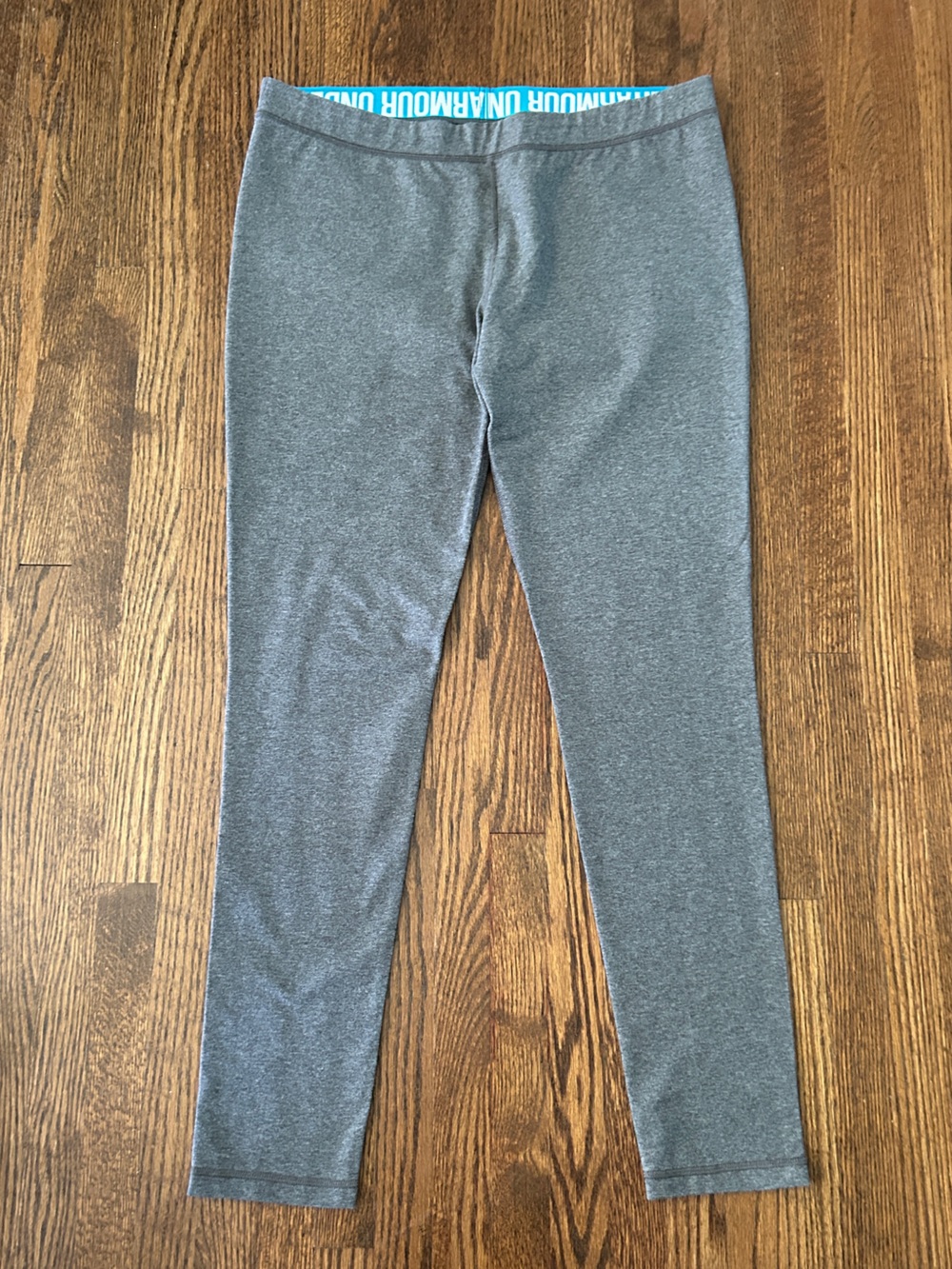 Under Armour Favorite Wordmark Heather Gray Leggings - XL